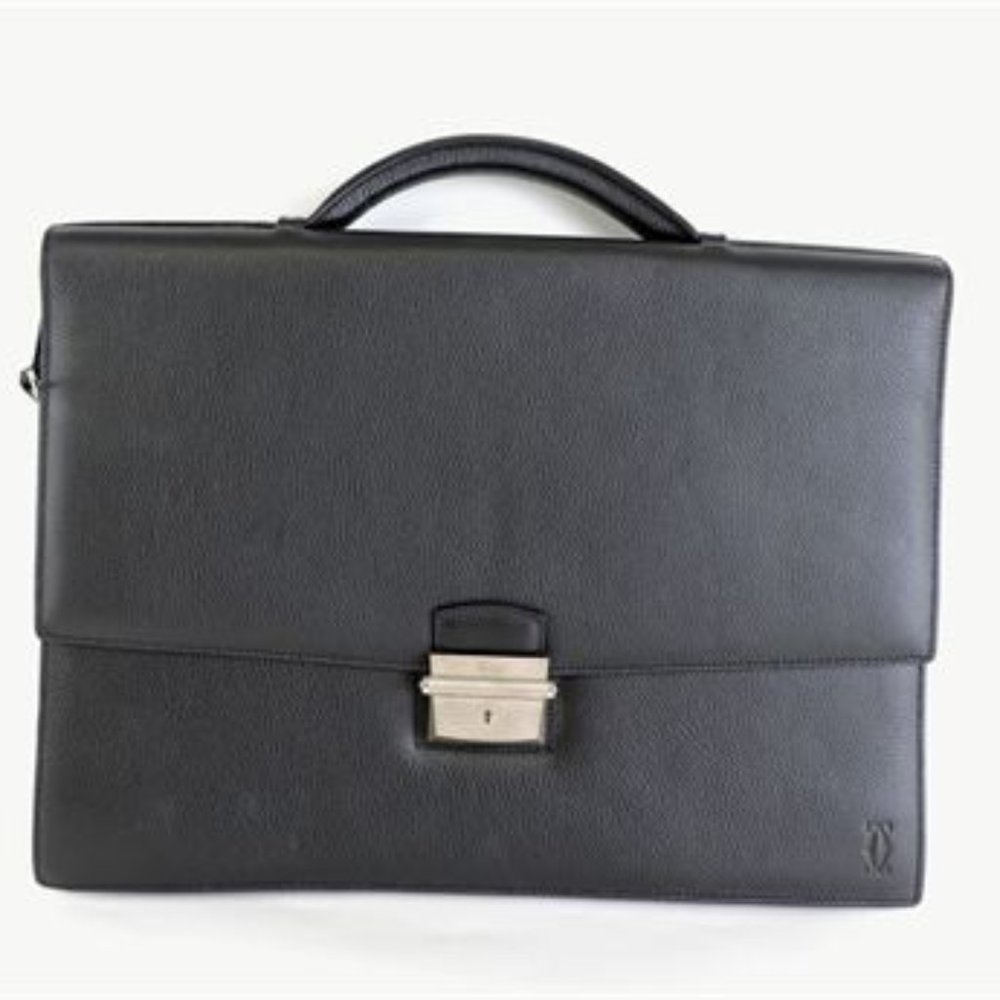Cartier Leather Document Portfolio Briefcase